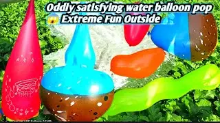 Satisfying Video | Water Balloon Pop | Extreme Fun Outside 😁💥| Oddly Satisfying ASMR Video | Balloon