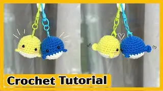 Crochet Dolphin Keychain Tutorial | Quick & Easy Amigurumi Keychain | How to Crochet a Mini Dolphin
