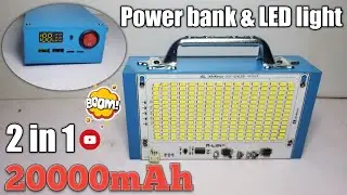 Как сделать Power Bank со светодиодным фонариком из ПВХ-трубы в домашних условиях👍