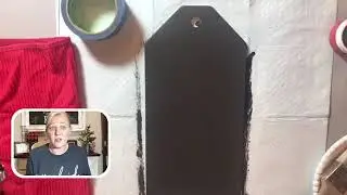 How To Paint Buffalo Plaid Door Tag For Christmas | DIY Buffalo Plaid