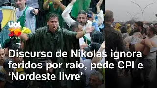 Após raio ferir apoiadores em caminhada, Nikolas discursa e pede CPIs e 'Nordeste livre'