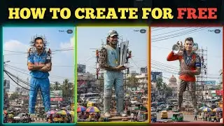 How to Create Giant Statue Under Construction AI Image | Trending AI Art & 3D Insta Image Tutorial