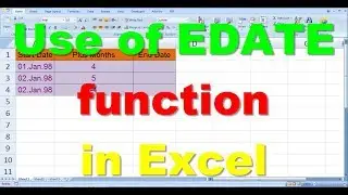 Edate Function of Excel