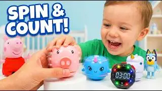 Spinning Toy Challenge with Peppa Pig, Bluey, & More!