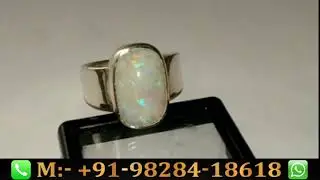 Australian Opal Gemstone Silver Ring | Original Multi Fire Opal Stone for Men & Women. M: 9828418618