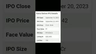 #yatraonline | #yatraipo | #yatraonlineipo | #yatra.comipo | #ipo | #ipogreymarket | #yatraipogmp