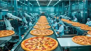 How Pizza Is Made in Factory? | Modern Pizza Production Line | Full Process