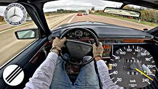 1988 Mercedes-Benz 500 SE W126 TOP SPEED DRIVE ON GERMAN AUTOBAHN🏎
