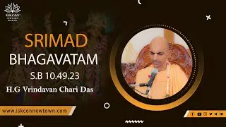 Srimad Bhagvatam Class by H.G Vrindavan Chari Prabhu - SB 10.49.23