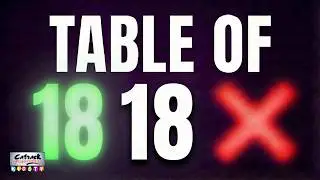 18 Times Table Multiplication For Beginners | 18x Table | Eighteen Multiplication Tables