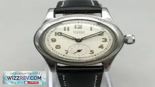 Vintage Rolex Oyster Lipton Watch Mens 30mm Silver Tone Leather Band Manual