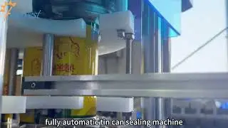 Fully automatic condiment jar sealing machine, chili powder jar sealing equipment, can seamer
