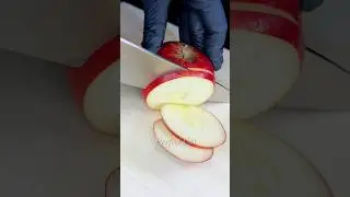 Satisfying ASMR Apple Cutting 🍎🔪 | Juicy Crunch Knife Sounds (No Talking) #oddlysatisfying