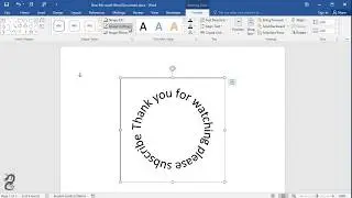 How to Create Text Circle in Word