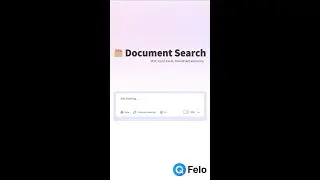 Felo Feature Overview #6 - Document Search  #shorts #shortsvideo #felo  #ai