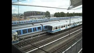 U Bahn München Haltepunkt Fröttmaning, mit Bayern (Allianz) Arena