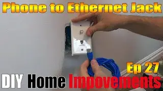 Как заменить телефонную розетку на настенную розетку Ethernet