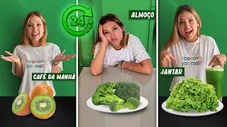 24 HORAS COMENDO APENAS COMIDAS VERDES!!