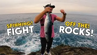 Spinning Fight Off The Rocks | Fishing on the edge