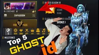 Top 5 ghost I'd in free fire😱0 game and 50+level😱