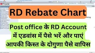 Rebate on RD advance deposit | Advance for complete 5 years