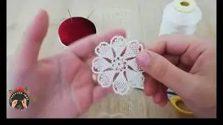 iğne oyasından dantel görünümlü motif yapımı