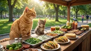 Mama Cat Trims Fur on the Farm and Makes Tiger Hat For Kittens At Home🐾🎩🐯