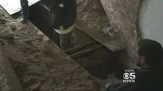ERRIE DISCOVERY: Work crew finds a tombstone buried under San Francisco home's basement