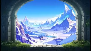 Medieval Castle Window | Cozy Winter Ambience & Relaxing Fantasy Music