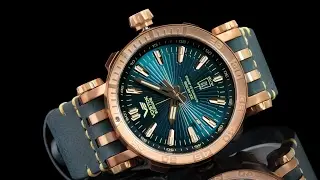 Vostok Europe NH35A-575O286 49mm Energia Bronze Case Multi Strap Watch Kit w 17 Tritium Tubes