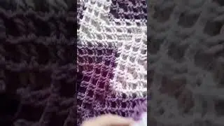 Gorgeous Shades of Purple - 3 more stripes to go #crochet #chevron #waffle