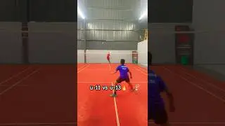 U-11 vs U-13 Boys singles 💯🏸🔥l #badminton #shorts #short