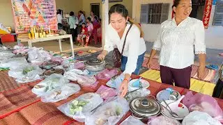 Sros family gather to lunch praying ceremony for ancestors || Peaceful family ceremony