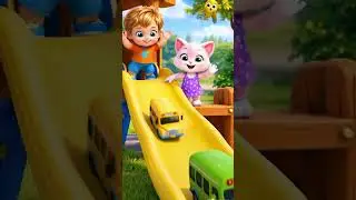 Colors with Bus 🚌 | Kids Playground Fun | Baby Learning Video #shortsfeed #baby #nunutv