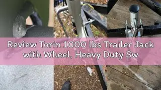 Review Torin 1000 lbs Trailer Jack with Wheel, Heavy Duty Swivel Boat Trailer Jack Single Whee, 10