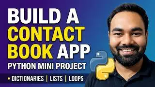 Python Mini Project | Build a Contact Book App Using Lists, Dictionaries & Loops