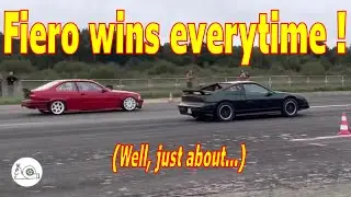 I win 13 out of 15 runs - Mosquitos Drag Race Guiscriff 2022 - Pontiac Fiero Turbo