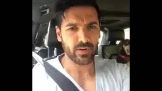 John Abraham Take Out His Puppy For Long Drive