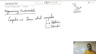 Lecture 01 Programming Fundamentals 2025
