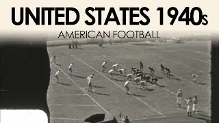 Archive footage of United States in the 1940s | 8mm American football game home movie film