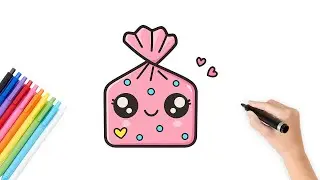How to Draw a Cute Easy Chocolate Candy Gift Box - Easy Kawaii Drawing Tutorial 🎨