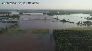 Yell County Sheriff's Office releases drone footage of levee breach