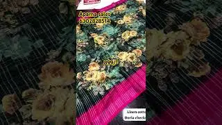 new design Linen cotton material Silver Jari Doria checks With contrast jari boder#subcribe