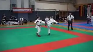 2015 10 10 Kravchuk Danylo karate Vienna Open (U14 -160cm) fight 4 final