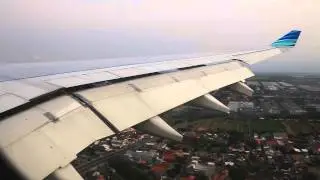 Garuda Indonesia PK-GPP landing at Juanda Airport in Surabaya