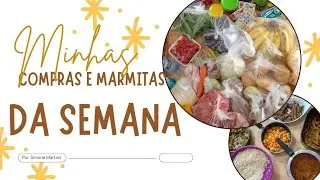 Minhas compras e marmitas da semana