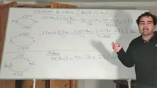 conversion km/h en m/s et vice versa