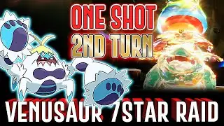 CRABOMINABLE safe OHKO 2nd Turn VENUSAUR 7 star tera raid - 4-players strat Pokemon Scarlet & Violet