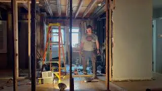 Kitchen Remodel!  LVL beam and subfloor installation!