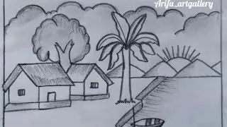 Scenery Drawing Tutorial with Pencil 